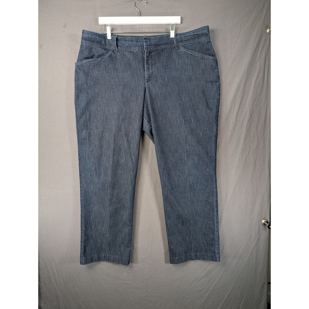Lee Womens Plus 22W Medium Natural Straight Leg Blue Denim Jeans